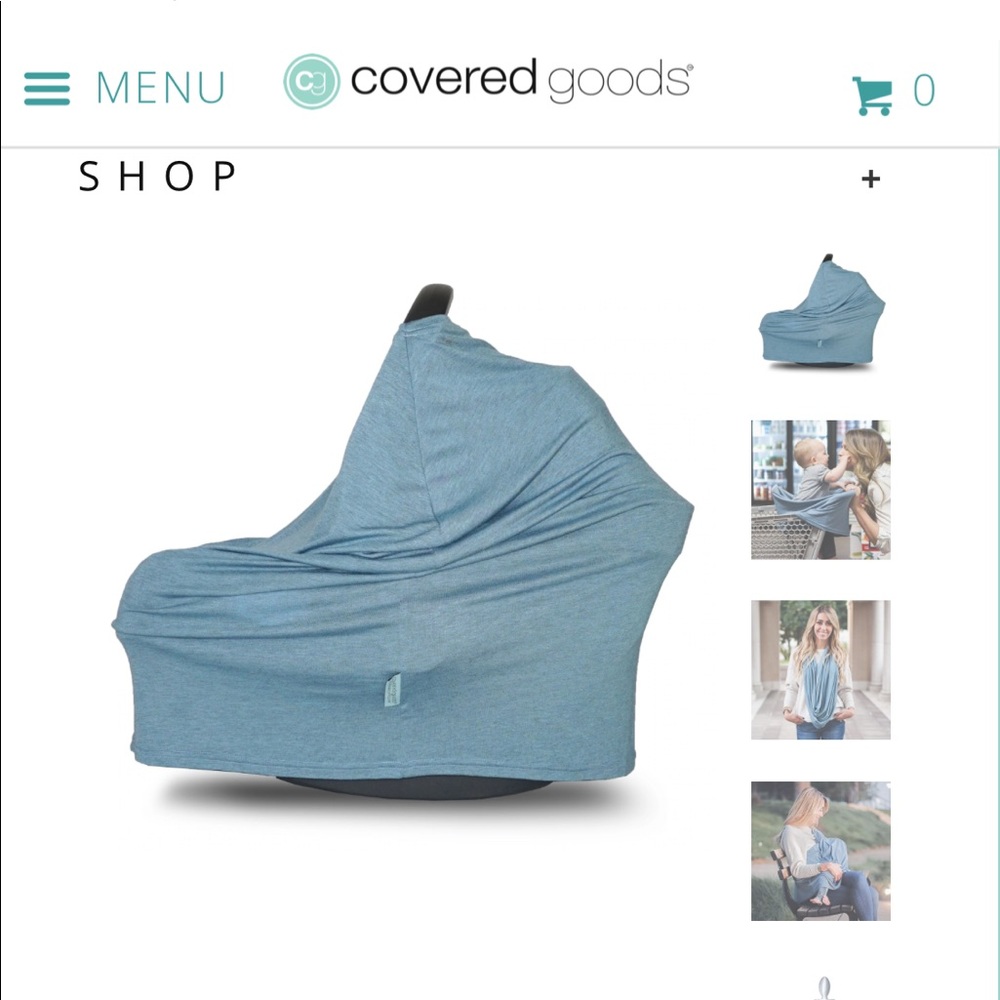 Covered goods multi use nursing cover in blue